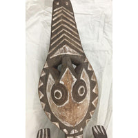 Bobo Nuna/Bwa Crocodile Mask from Burkina Faso - 62" L X 11" W X 8.5" H