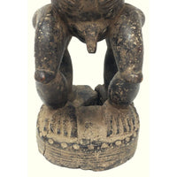 Antique Baule Hand-Carved Husband & Wife Ancestral Figure from Ivory Coast - 16" H X 5" W X 5" D