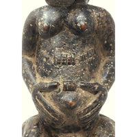 Antique Baule Hand-Carved Husband & Wife Ancestral Figure from Ivory Coast - 16" H X 5" W X 5" D