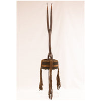 Male Bamana/Bambara Chiwara Carved Wood Figure Headdress with Cap from Mali - 39.25" H X 8.25" D X 2.25" W