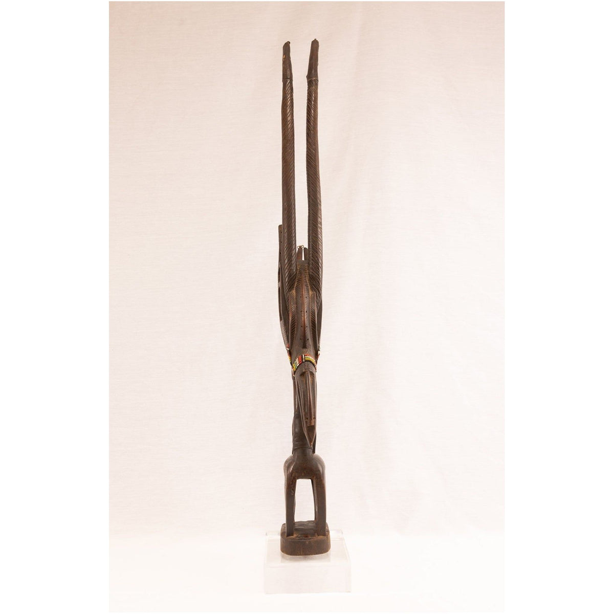 Large Female Bamana/Bambara Chiwara Carved Wood Figure Headdress from Mali - 40" H X 13.5" D X 3" W