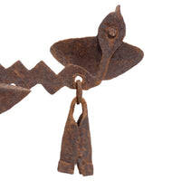 African Dogon Figurative Ceremonial Iron Oil Lamp from Mali