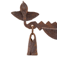 African Dogon Figurative Ceremonial Iron Oil Lamp from Mali