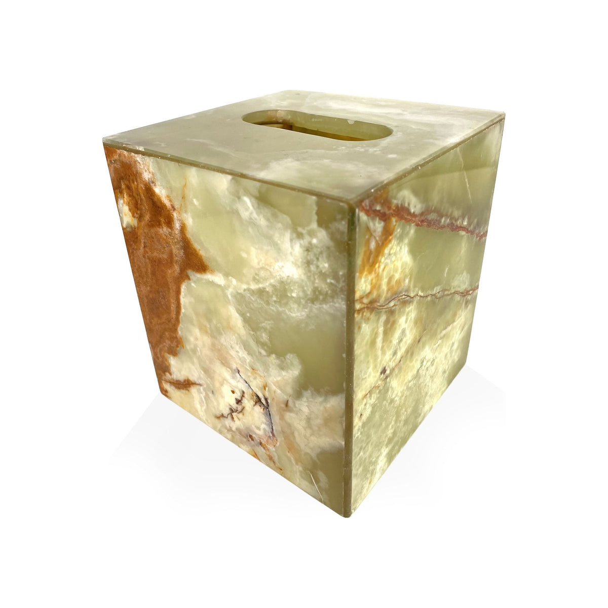 Multicolor/Green Onyx Tissue Box Holder