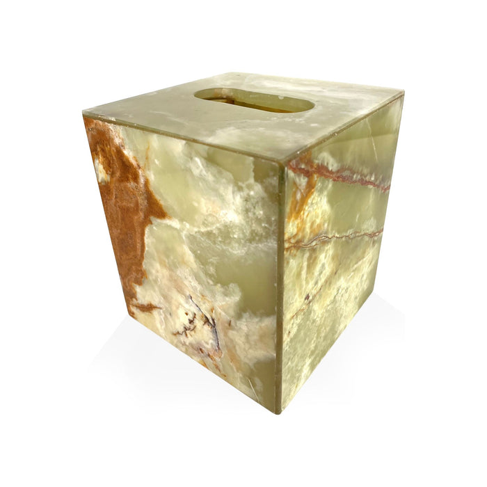 Multicolor/Green Onyx Tissue Box Holder