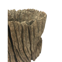 Antique Philippine Wooden Mortar (Lusong) - 18" H X 17" Diam.