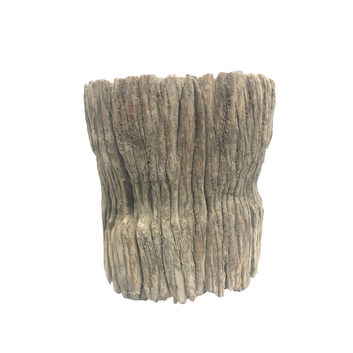 Antique Philippine Wooden Mortar (Lusong) - 18" H X 17" Diam.