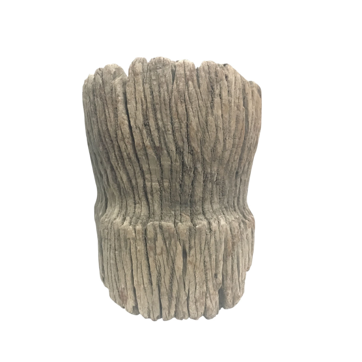 Antique Philippine Wooden Mortar (Lusong) - 18" H X 17" Diam.
