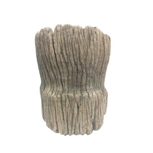 Antique Philippine Wooden Mortar (Lusong) - 18" H X 17" Diam.