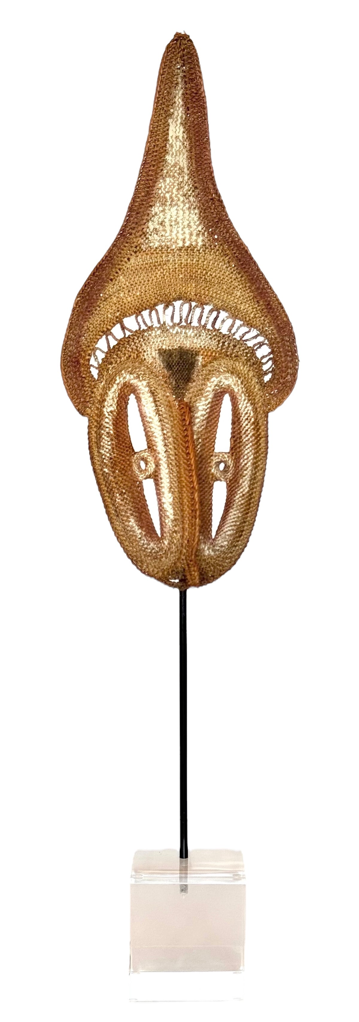 Abelam Mask "Baba Mini" with Stand from Papua New Guinea - 25" H X 7" W