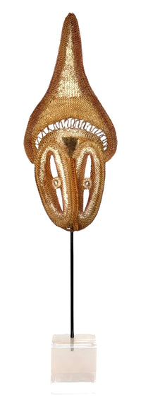 Abelam Mask "Baba Mini" with Stand from Papua New Guinea - 25" H X 7" W