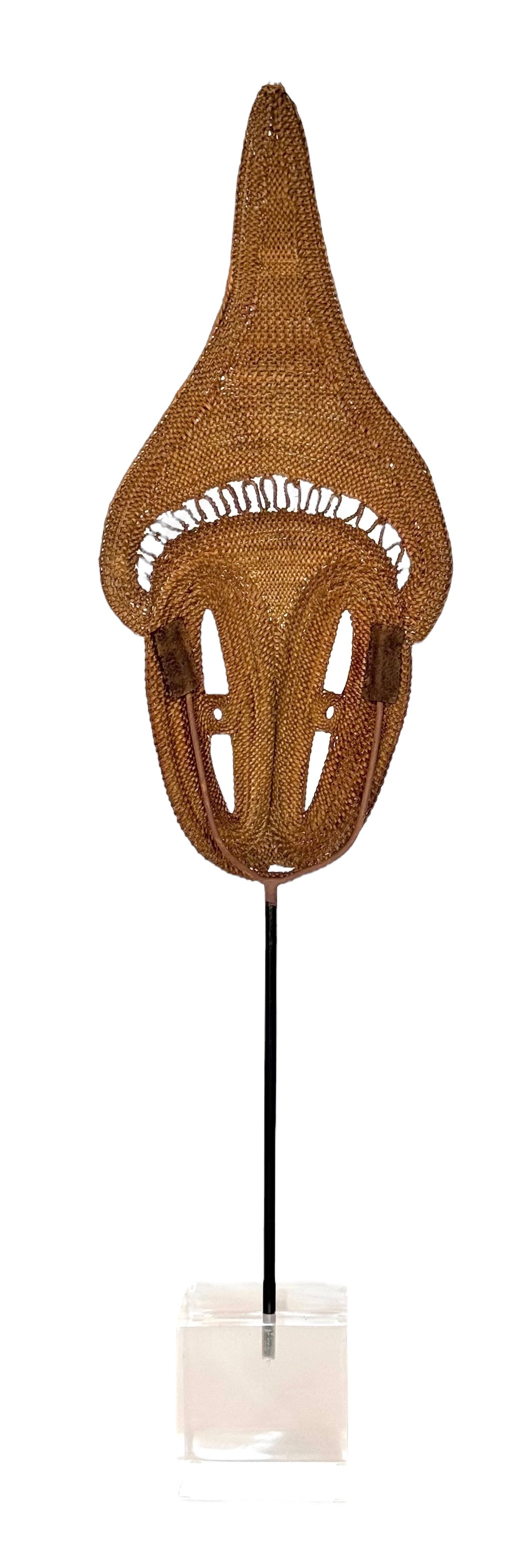 Abelam Mask "Baba Mini" with Stand from Papua New Guinea - 25" H X 7" W