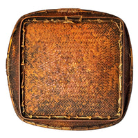 Large Mid-Century Philippine Ifugao Winnowing Tray - 24" x 25" square