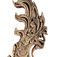Large 19th Century Thai Wooden Temple Dragon - 48" H x 32" W X 1.75" D