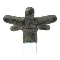 3 Pre-Columbian Stone & Copper Mace Heads on Custom Acrylic Stands