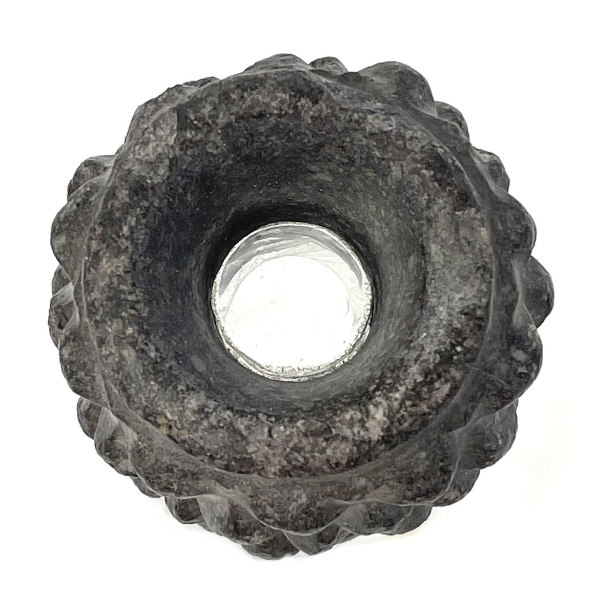 3 Pre-Columbian Stone & Copper Mace Heads on Custom Acrylic Stands