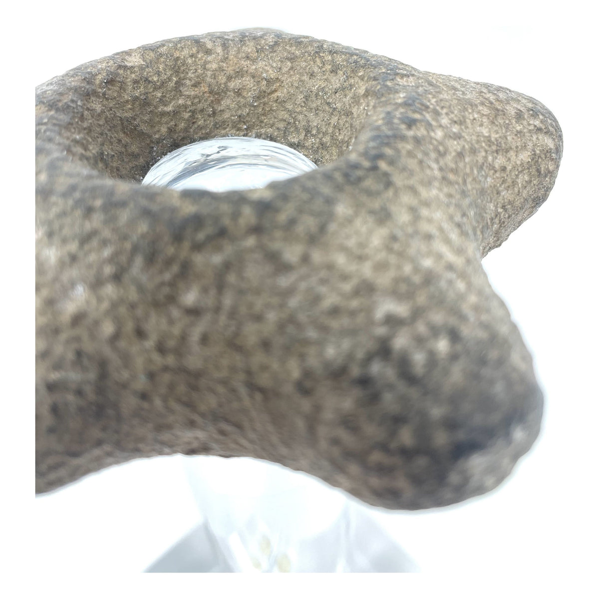 3 Pre-Columbian Stone & Copper Mace Heads on Custom Acrylic Stands