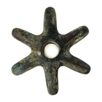 3 Pre-Columbian Stone & Copper Mace Heads on Custom Acrylic Stands