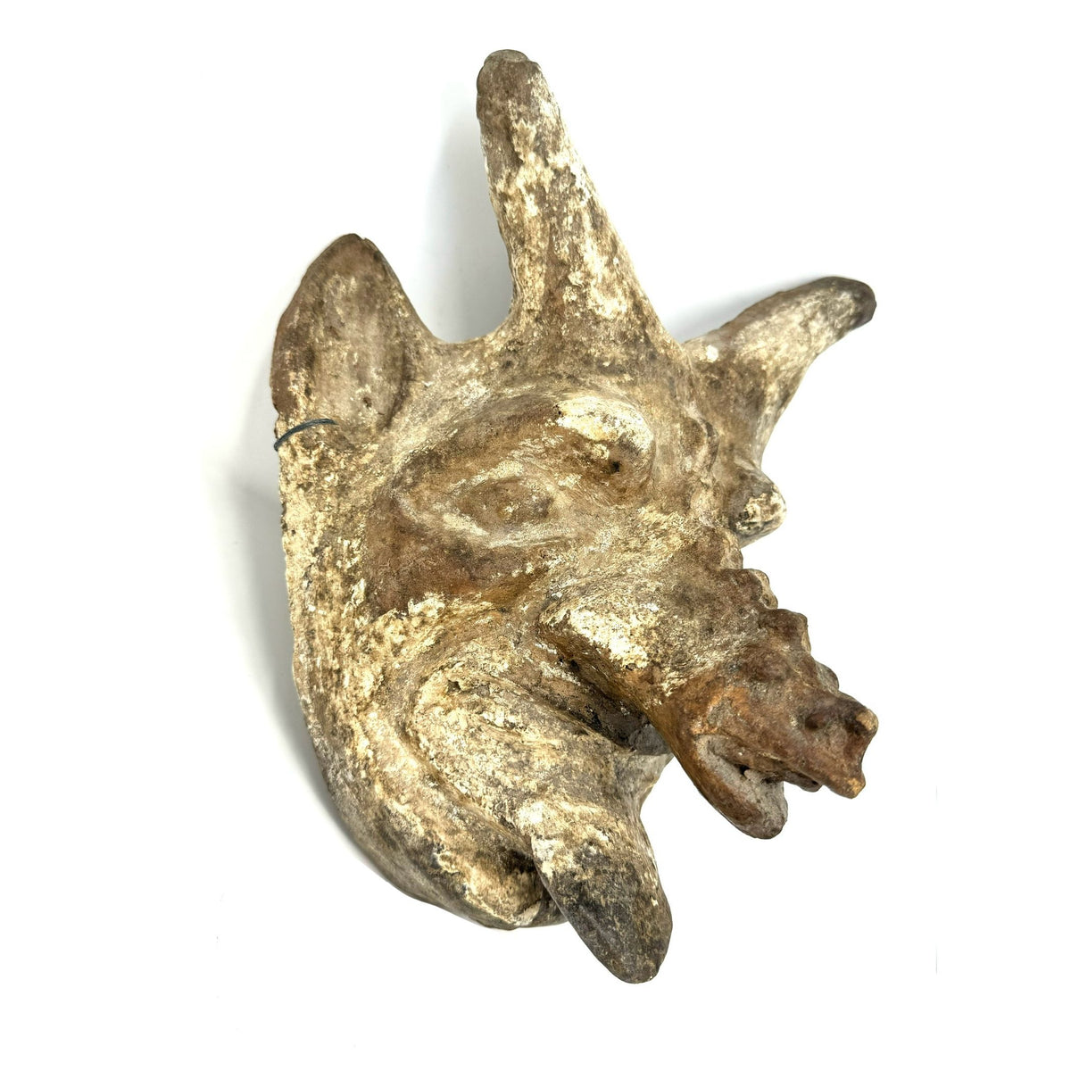 1940s Diablo Mexican Mask Mold - 11.5" H X 9" W X 7" D