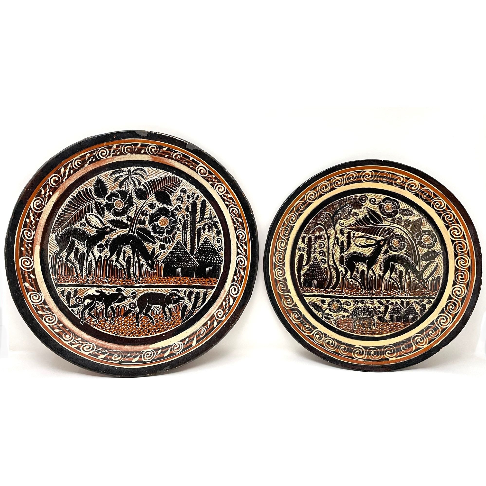 Mexican Design vintage taste bracelet Vintage Tlaquepaque Serving Bowl in \u0027Petatillo Noche-Style\u0027 from Jalisco,  Mexico - 17.75\" L X 8.25\" W X 2.75\" H