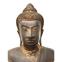 Vintage Khmer-Style Buddha Bust - 13.5" H X 7.3" W