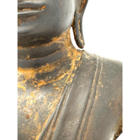 Vintage Khmer-Style Buddha Bust - 13.5" H X 7.3" W