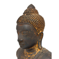 Vintage Khmer-Style Buddha Bust - 13.5" H X 7.3" W