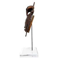 Vintage Yaore Mask with Birds from Ivory Coast - 24" H X 8" W X 5" D