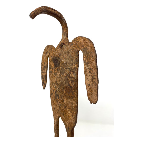 Abstract West African Metal Bird Figure