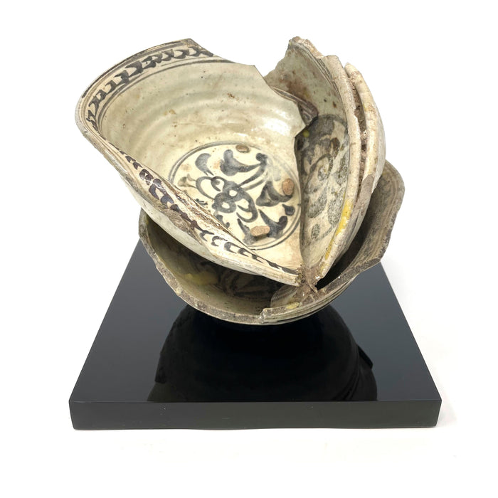 Sukhothai 14th/16th Century Fused Stoneware on Black Acrylic Base.