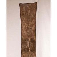 Elongated Rectangular Hand Carved Wooden Shield with Geometric Patterns from Africa - 47" H X 10.5 " W X 4" D