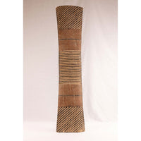 Elongated Rectangular Hand Carved Wooden Shield with Geometric Patterns from Africa - 47" H X 10.5 " W X 4" D