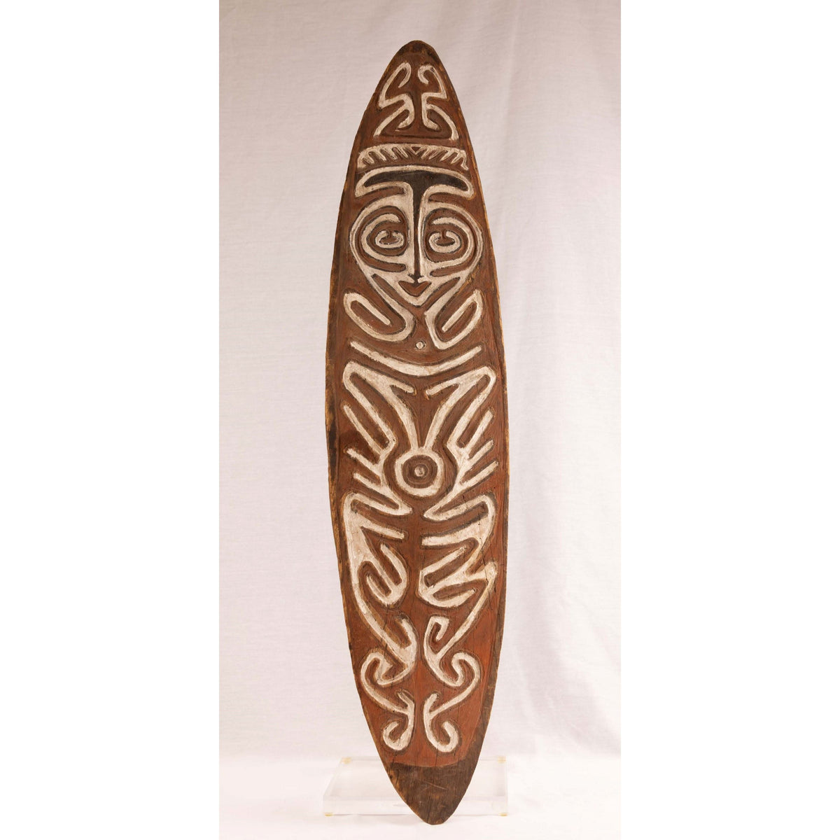 Gope Ancestor Spirit Board from Papua New Guinea (PNG)/Oceania Measuring 43.5 Inches Tall by 10 Inches Wide