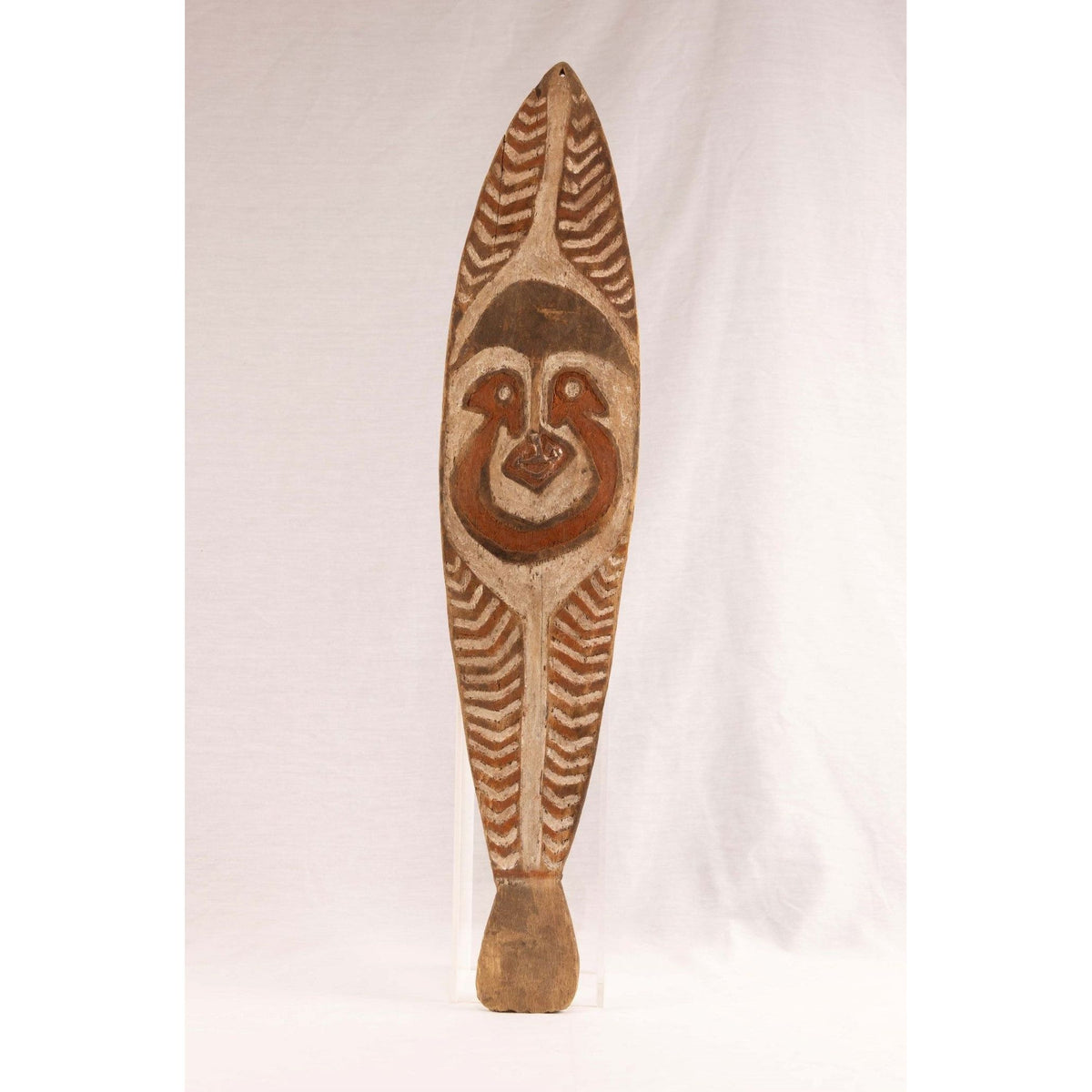 Gope Ancestor Spirit Board from Papua New Guinea (PNG)/Oceania - 34" H X 7.25" W