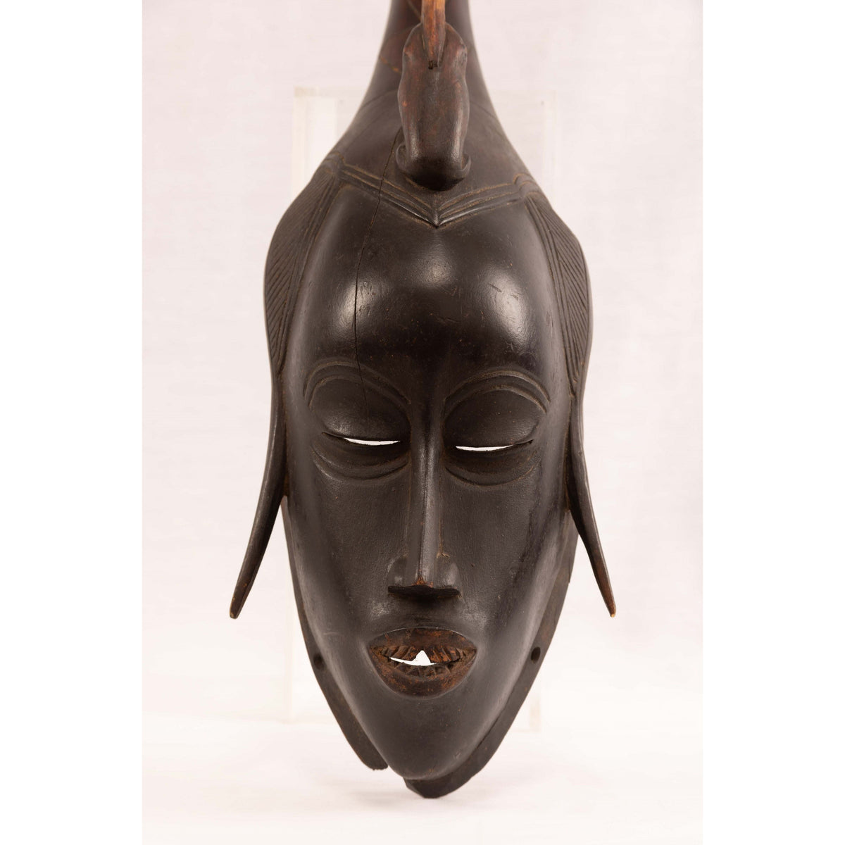 Vintage Guro Hornbill Mask from Ivory Coast - 33" H X 6.5" W X 6.5" D