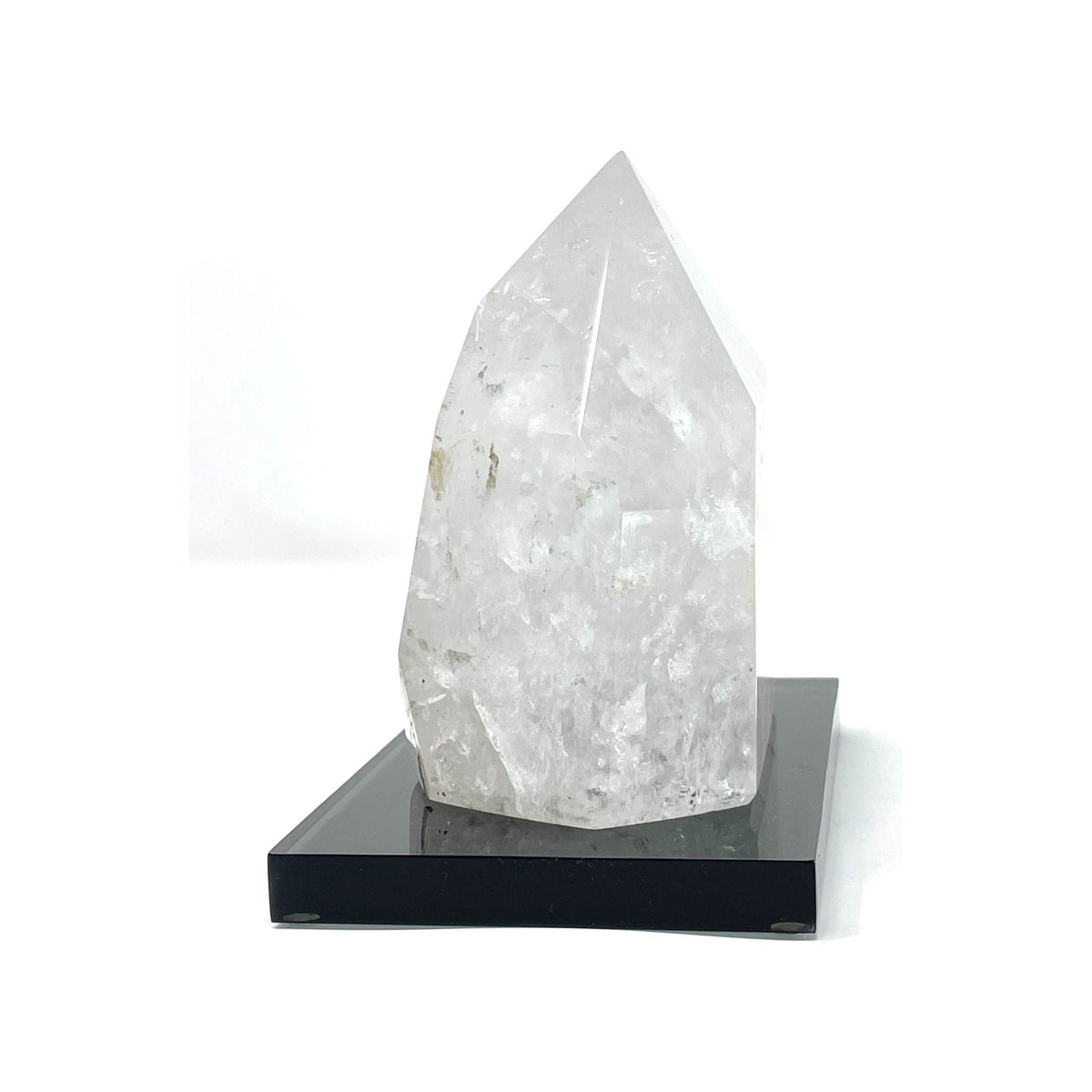 White/Opaque Milky Quartz Polygonal Crystal - 4.75" H X 5" L X 2.75" W