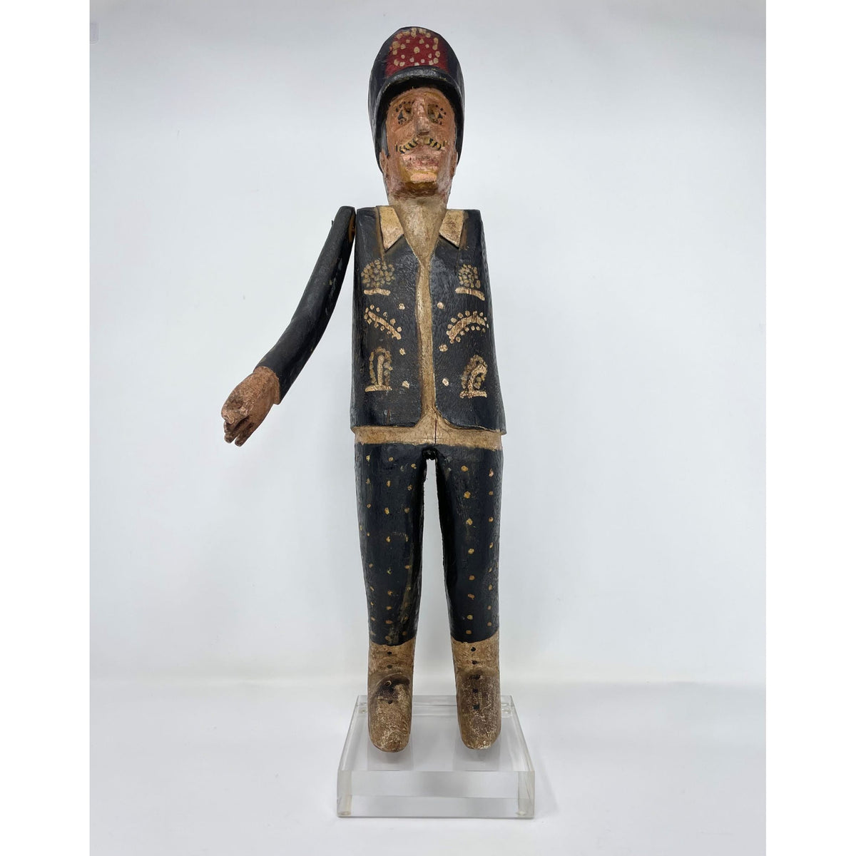 Colonial Philippine Reliquary Figure/Colonial Police Officer Sculpture