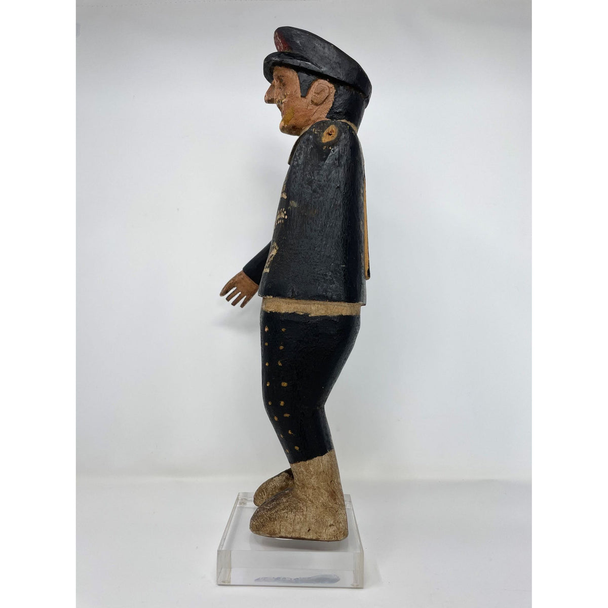 Colonial Philippine Reliquary Figure/Colonial Police Officer Sculpture