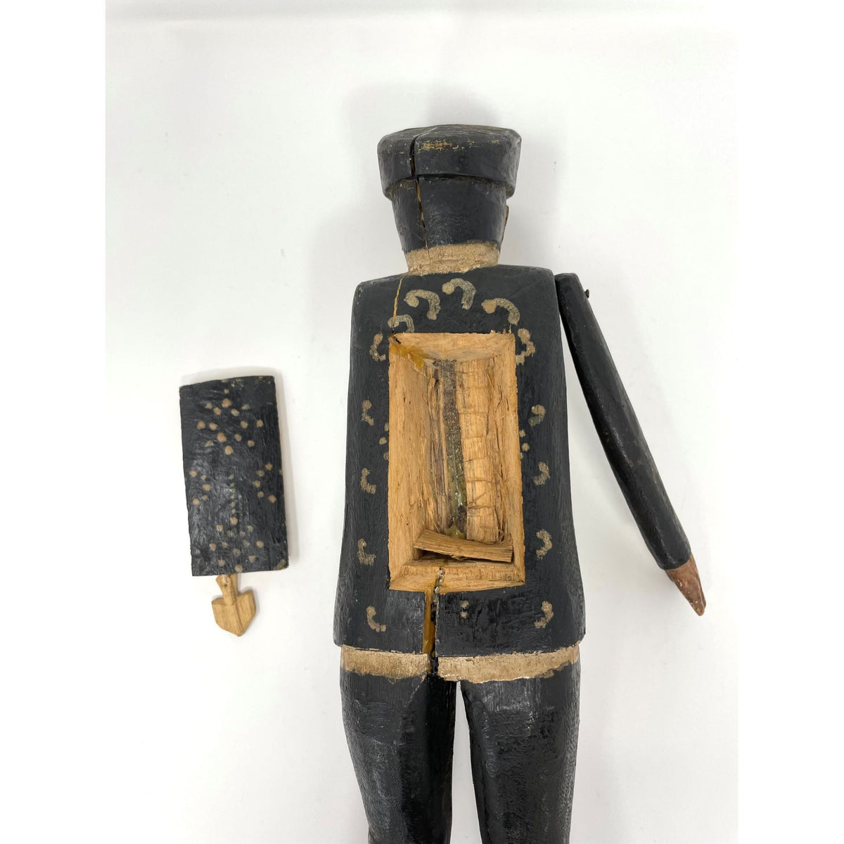 Colonial Philippine Reliquary Figure/Colonial Police Officer Sculpture