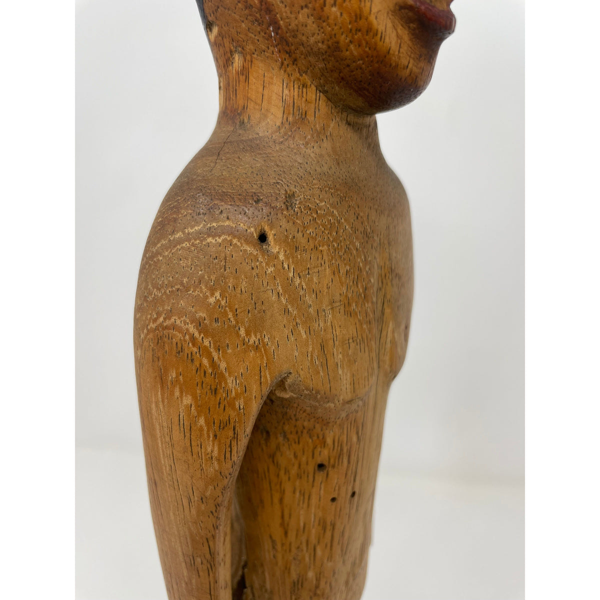 Ewe Male & Female Venavi 'Twin' Wooden Figures on Acrylic Bases from Ghana/Togo Each Measuring 15 Inches Tall