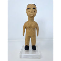 Ewe Female Venavi 'Twin' Figure on Acrylic Base from Ghana/Togo Measuring 8.75 Inches Tall