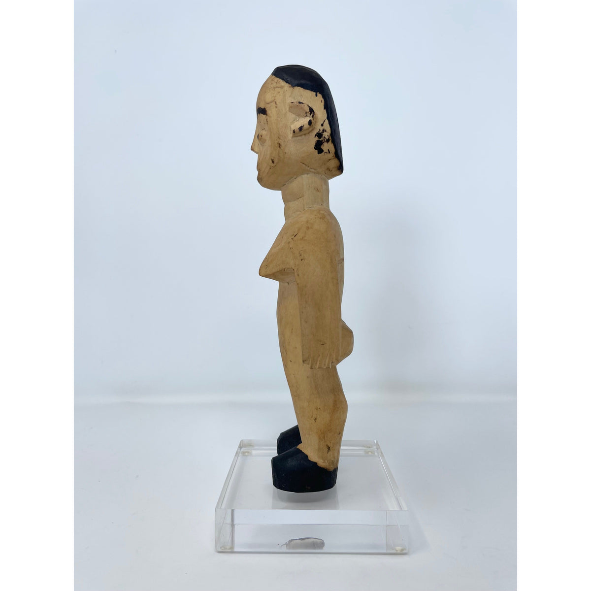 Ewe Female Venavi 'Twin' Figure on Acrylic Base from Ghana/Togo Measuring 8.75 Inches Tall