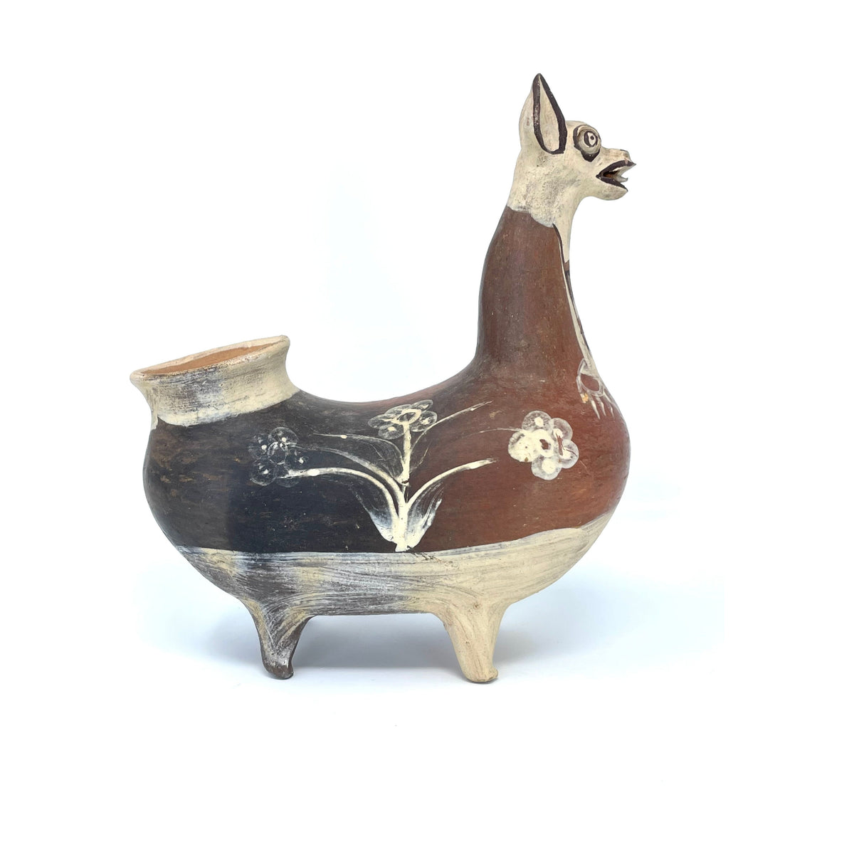 Vintage Folk Art Llama from Peru Measuring 9 Inches Tall by 7.5 Inches Long