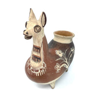 Vintage Folk Art Llama from Peru Measuring 9 Inches Tall by 7.5 Inches Long