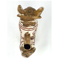 Small Vintage Pucará Bull from Peru Measuring 8 Inches Tall by 7.5 Inches Long