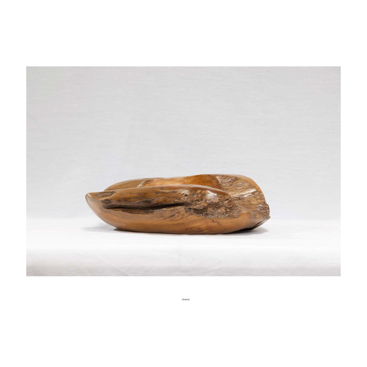 Natural Edge Carved Wood Bowl