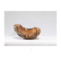 Natural Edge Carved Wood Bowl