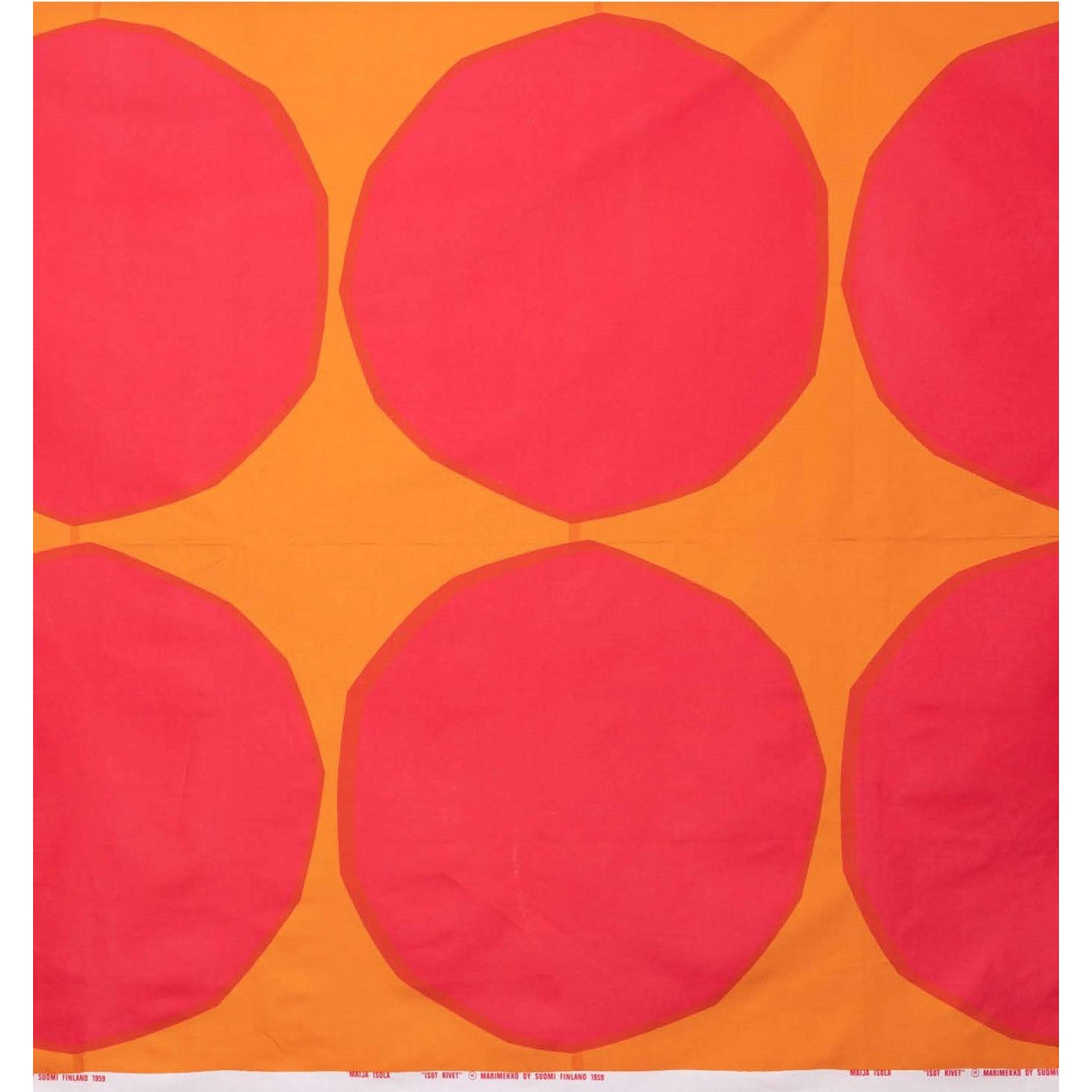 Vintage Mid-Century Marimekko Fabric 1959 'Isot Kivet' Repetitive