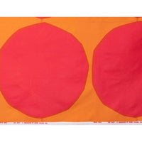 Vintage Mid-Century Marimekko Fabric 1959 ‘Isot Kivet’ Repetitive Pink and Orange Circular Print