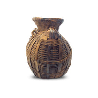 Hard-to-Find Natural/Buff-Colored Fish Creel Basket from the Philippines - 9" H X 12" L X 5" W